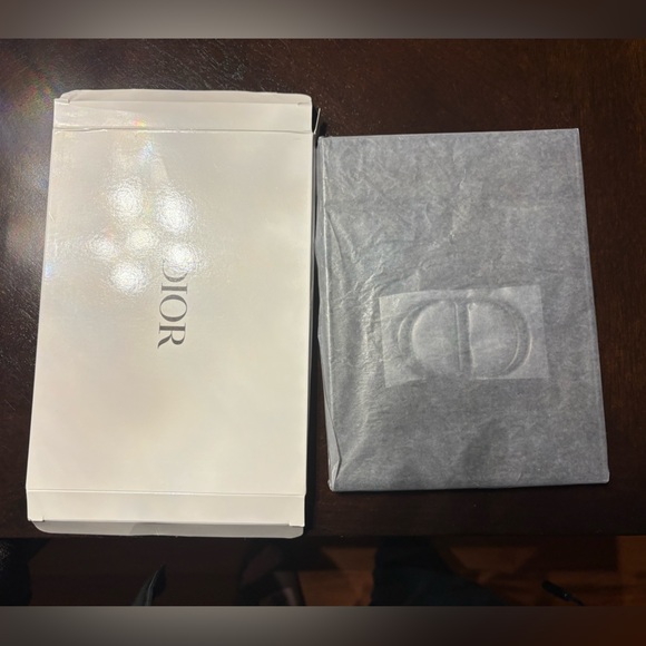 DIOR stand mirror Black CD Logo 14x19x1.5cm faux leather - Picture 3 of 9